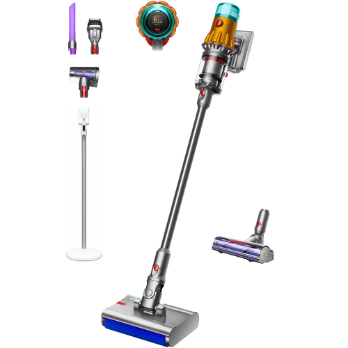 Беспроводной пылесос Dyson V12s (SV46) Detect Slim Submarine™ (Желтый/Никель) + Floor Dok™ Multi Напольная док-станция