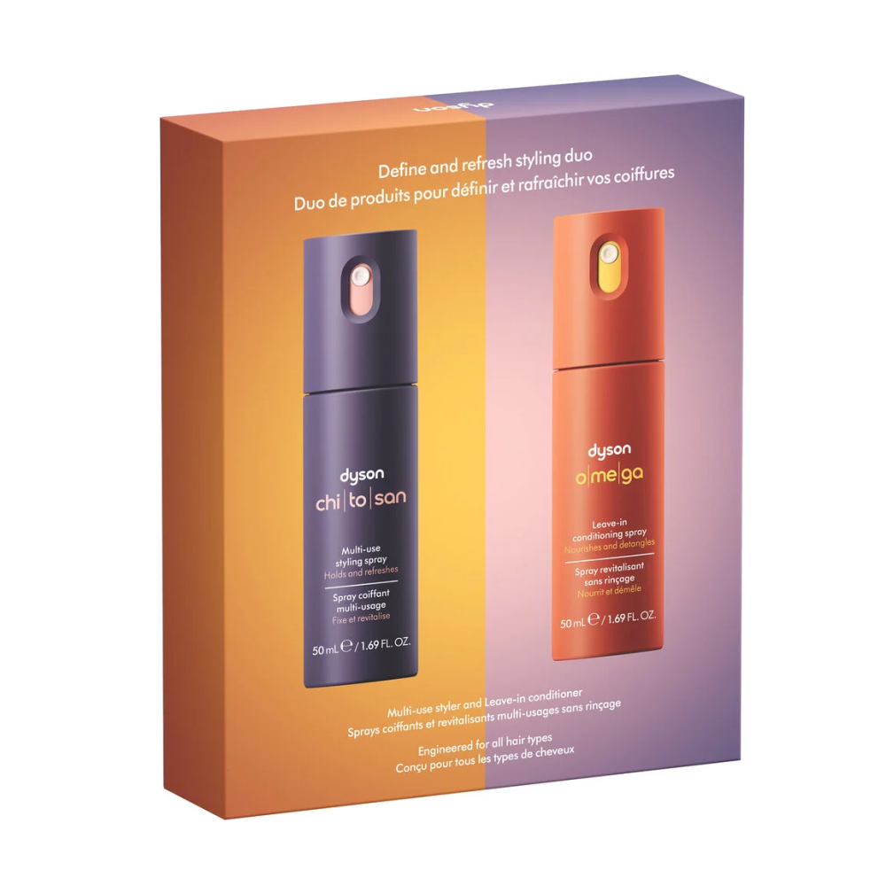 Набор Dyson Chitosan™: спрей для фиксации и освежения + кондиционер-спрей Omega™ «Питание и распутывание»